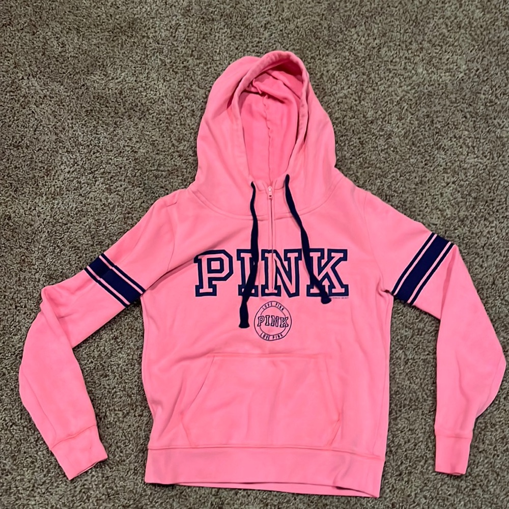 Pink quarter zip hoodie